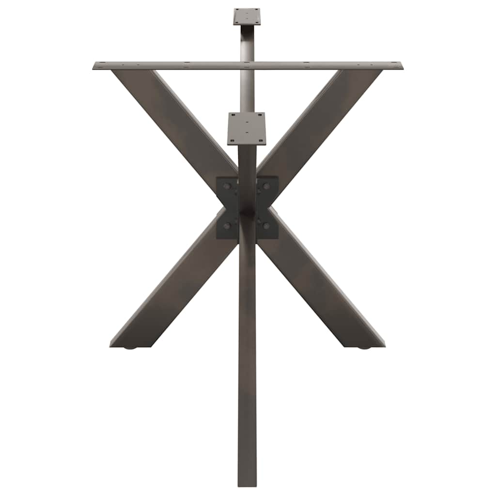 étkezőasztal pók alakú fekete acél láb 150x78x(72-73) cm