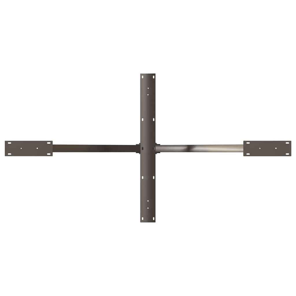 étkezőasztal pók alakú fekete acél láb 150x78x(72-73) cm