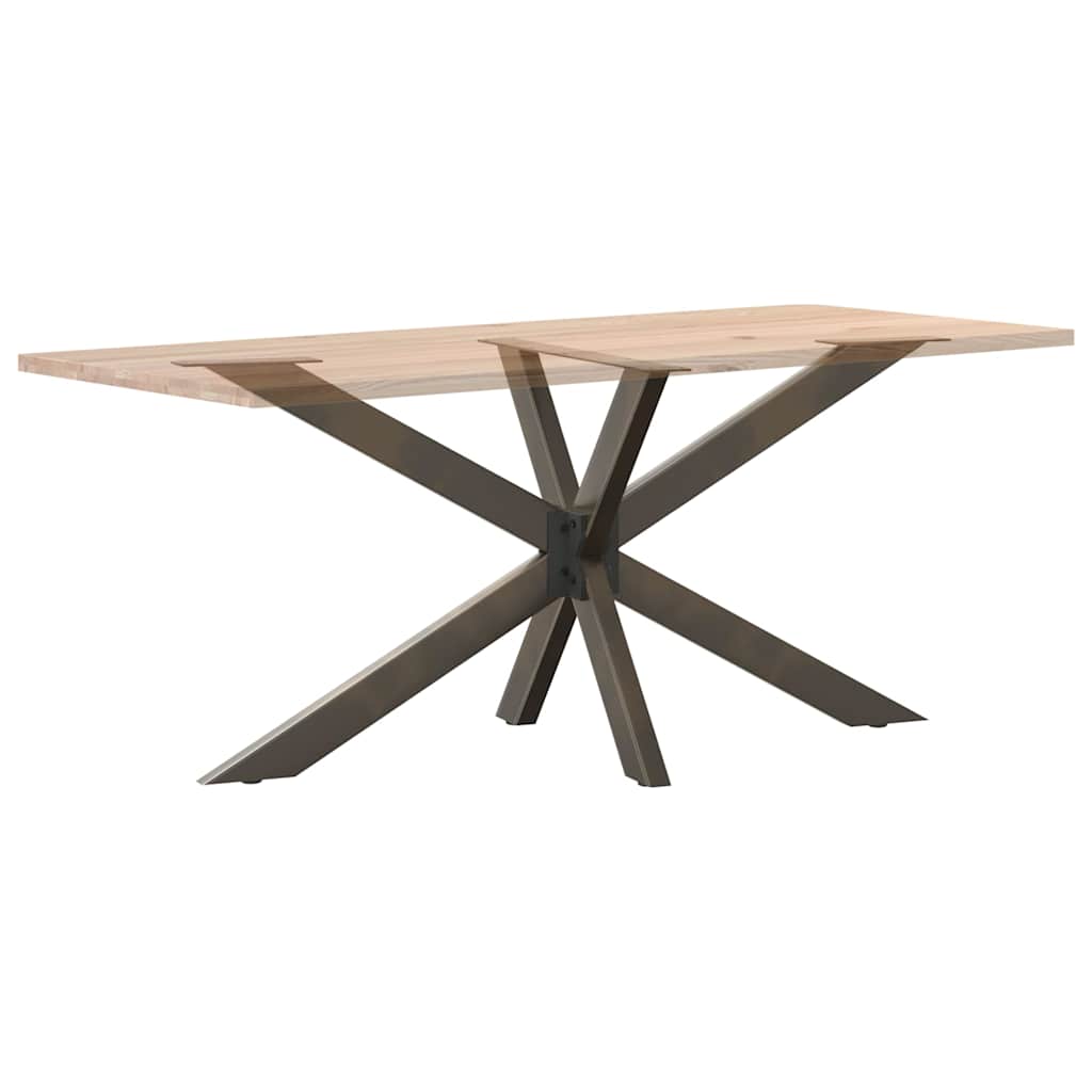 étkezőasztal pók alakú fekete acél láb 150x78x(72-73) cm