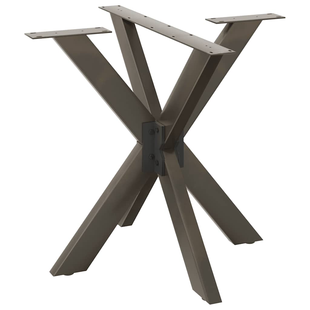 étkezőasztal pók alakú fekete acél láb 85x85x(72-73) cm
