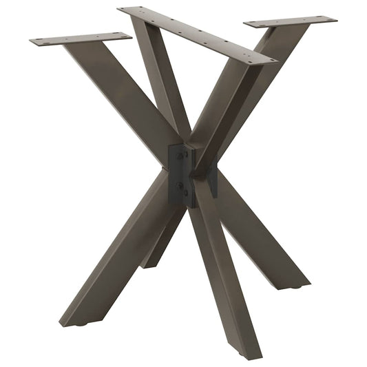 étkezőasztal pók alakú fekete acél láb 85x85x(72-73) cm