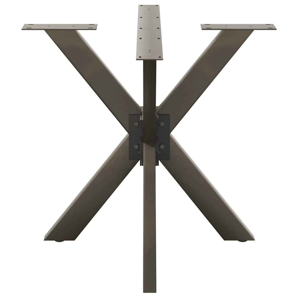 étkezőasztal pók alakú fekete acél láb 85x85x(72-73) cm
