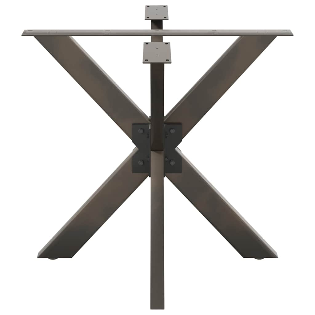 étkezőasztal pók alakú fekete acél láb 85x85x(72-73) cm