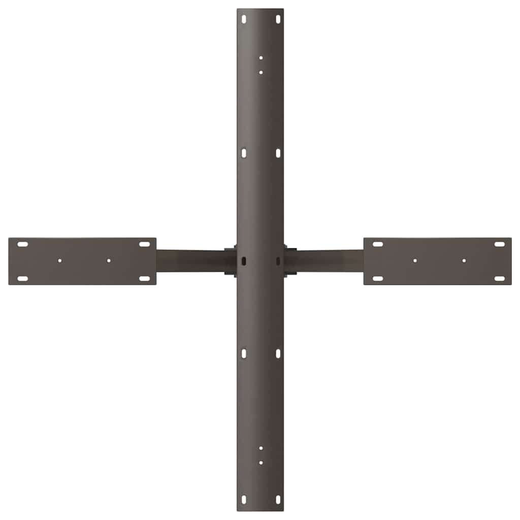 étkezőasztal pók alakú fekete acél láb 85x85x(72-73) cm