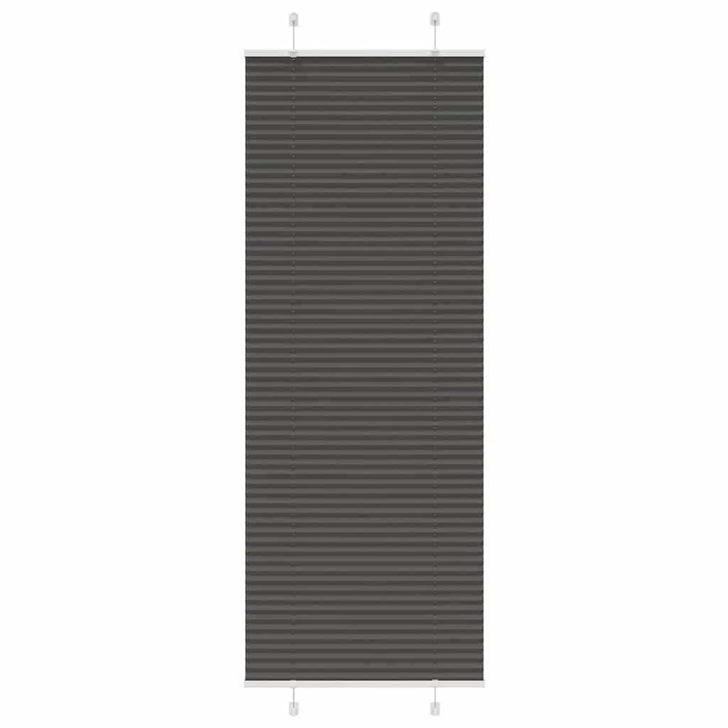 pliszírozott redőny fekete 70x200 cm szövetszélesség 69,4 cm