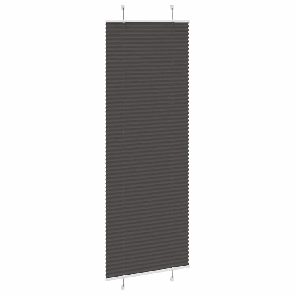 pliszírozott redőny fekete 70x200 cm szövetszélesség 69,4 cm