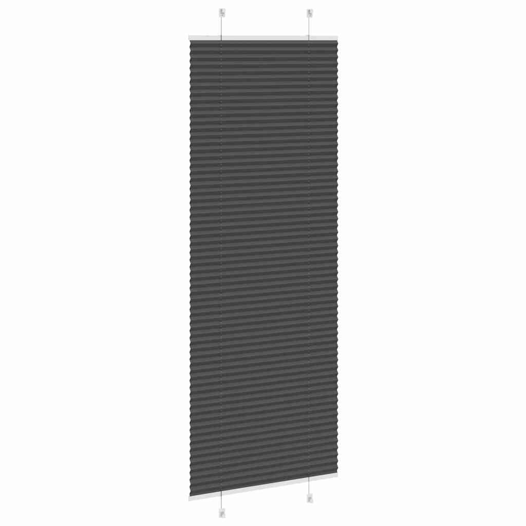 pliszírozott redőny fekete 70x200 cm szövetszélesség 69,4 cm