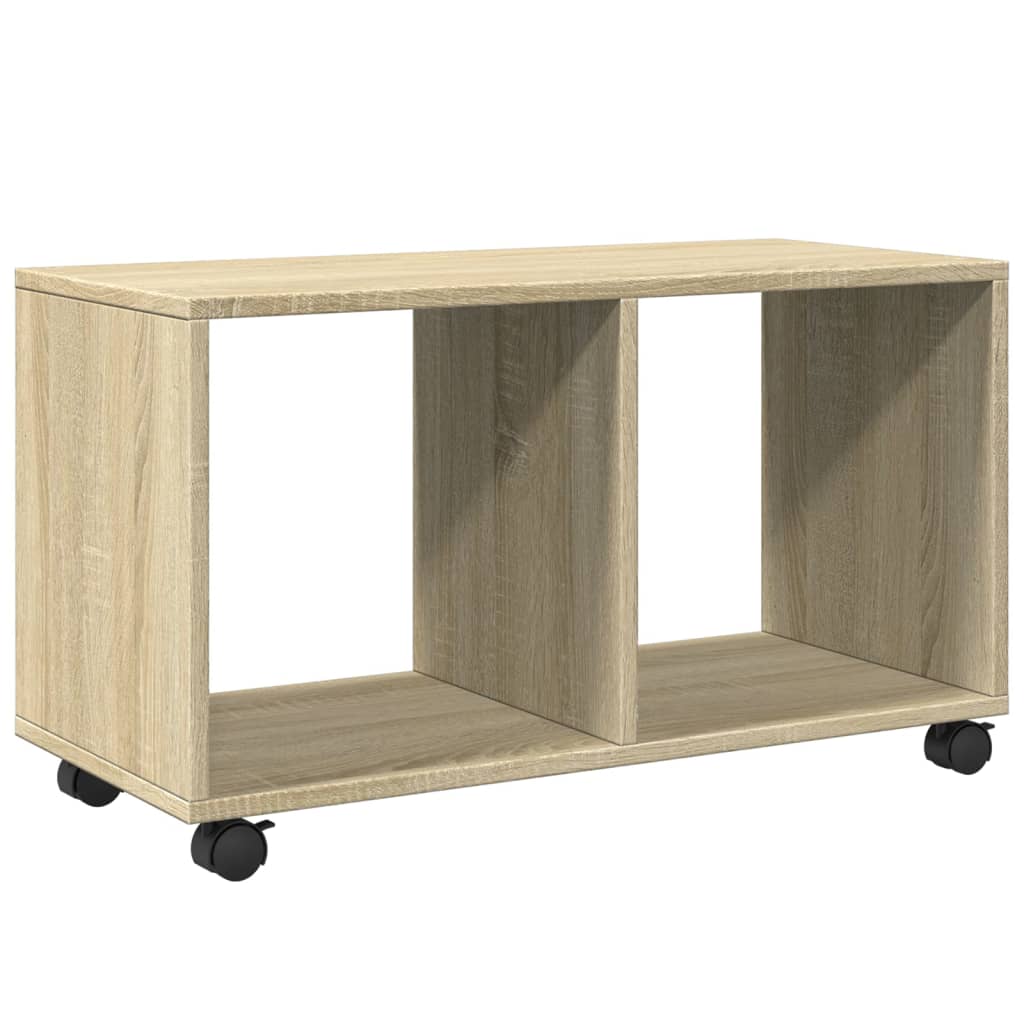 sonoma tölgy színű szerelt fa görgős szekrény 72 x 33 x 42,5 cm