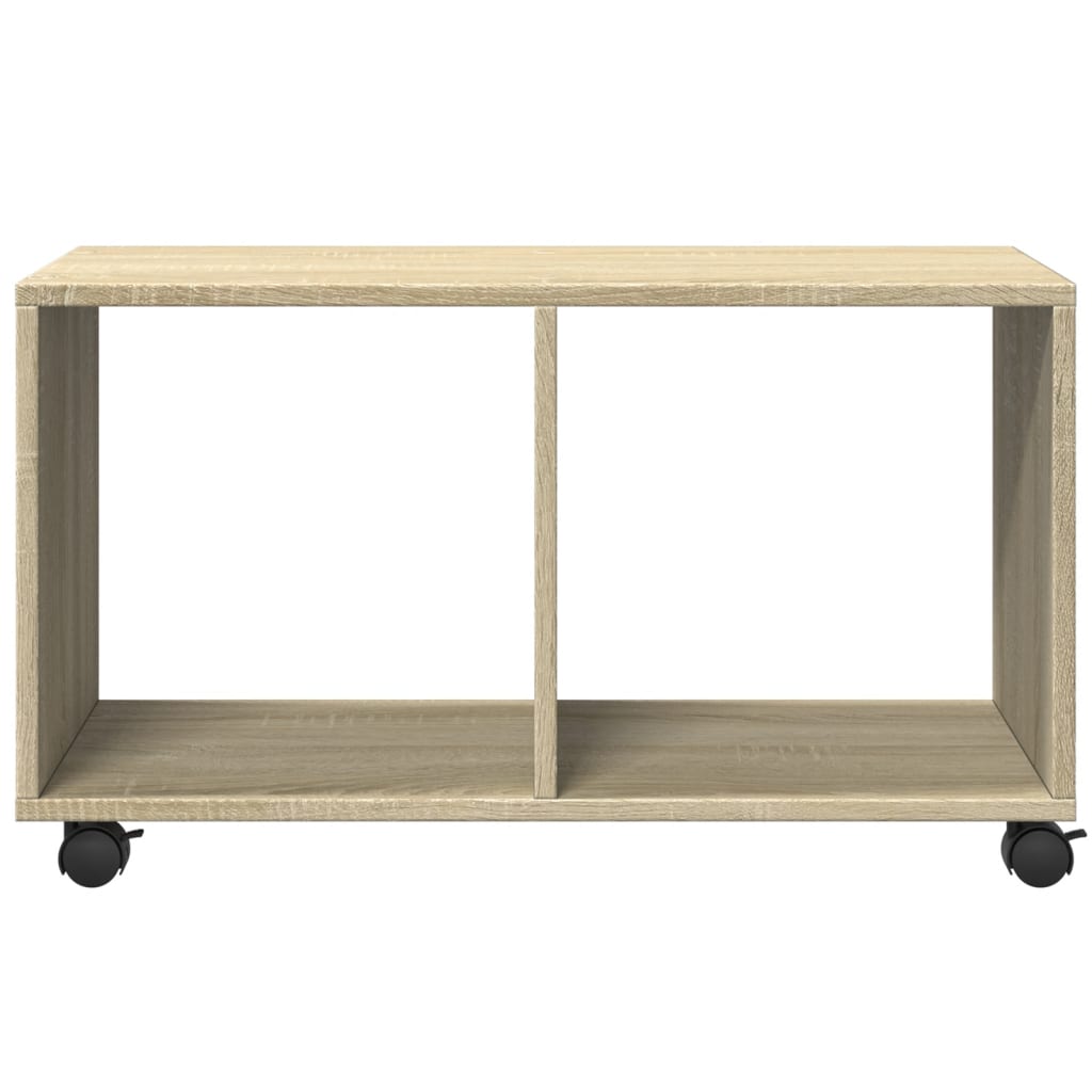 sonoma tölgy színű szerelt fa görgős szekrény 72 x 33 x 42,5 cm