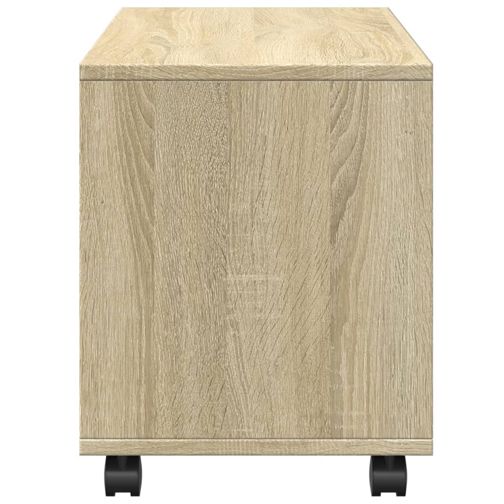 sonoma tölgy színű szerelt fa görgős szekrény 72 x 33 x 42,5 cm