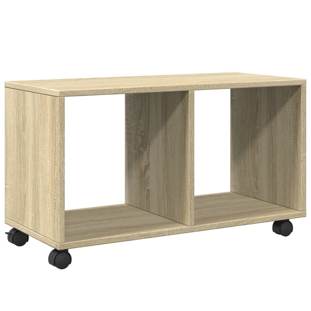 sonoma tölgy színű szerelt fa görgős szekrény 72 x 33 x 42,5 cm