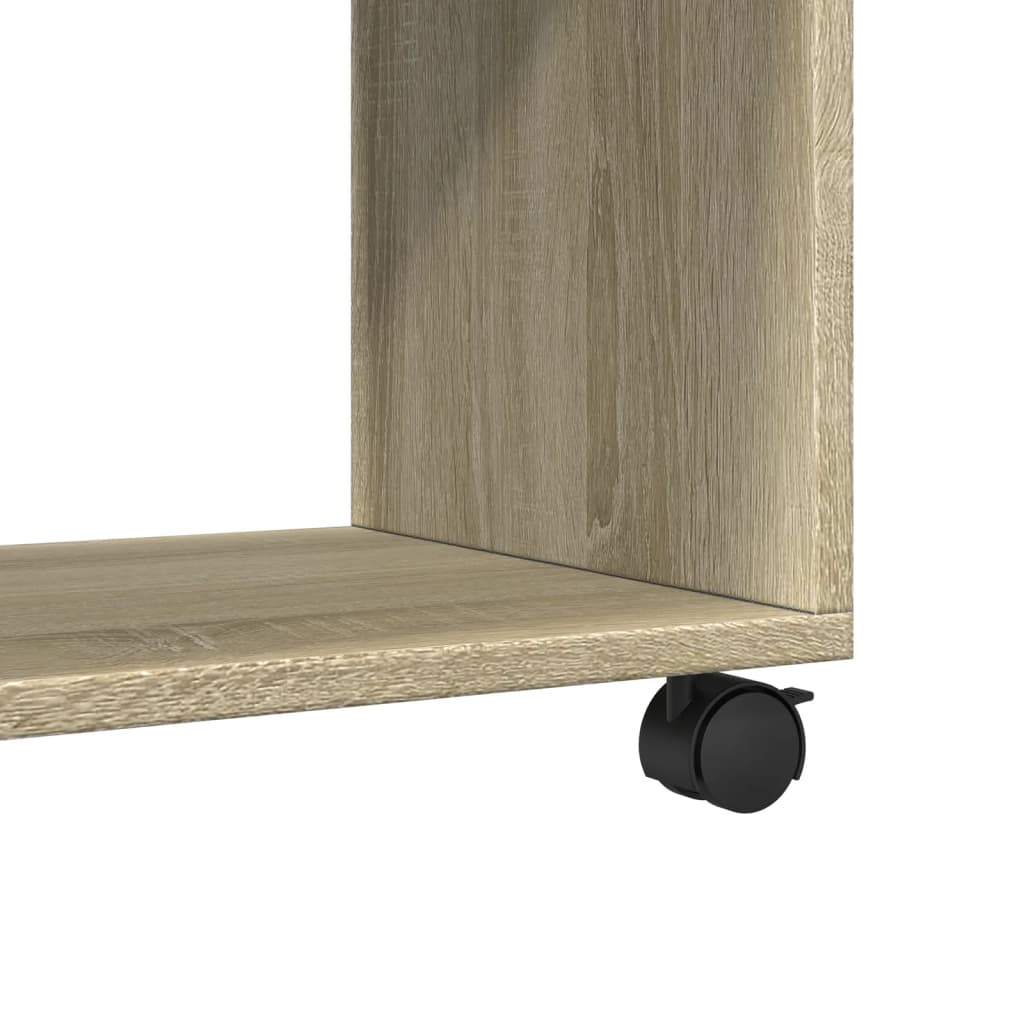 sonoma tölgy színű szerelt fa görgős szekrény 72 x 33 x 42,5 cm