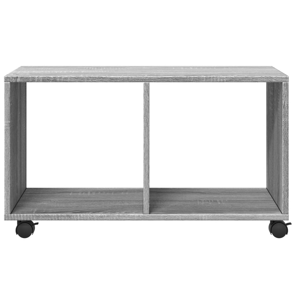 szürke sonoma színű szerelt fa görgős szekrény 72x33x42,5 cm