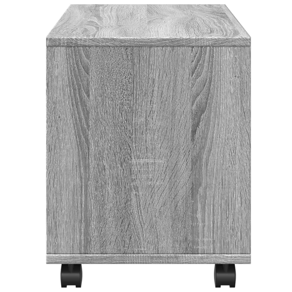 szürke sonoma színű szerelt fa görgős szekrény 72x33x42,5 cm