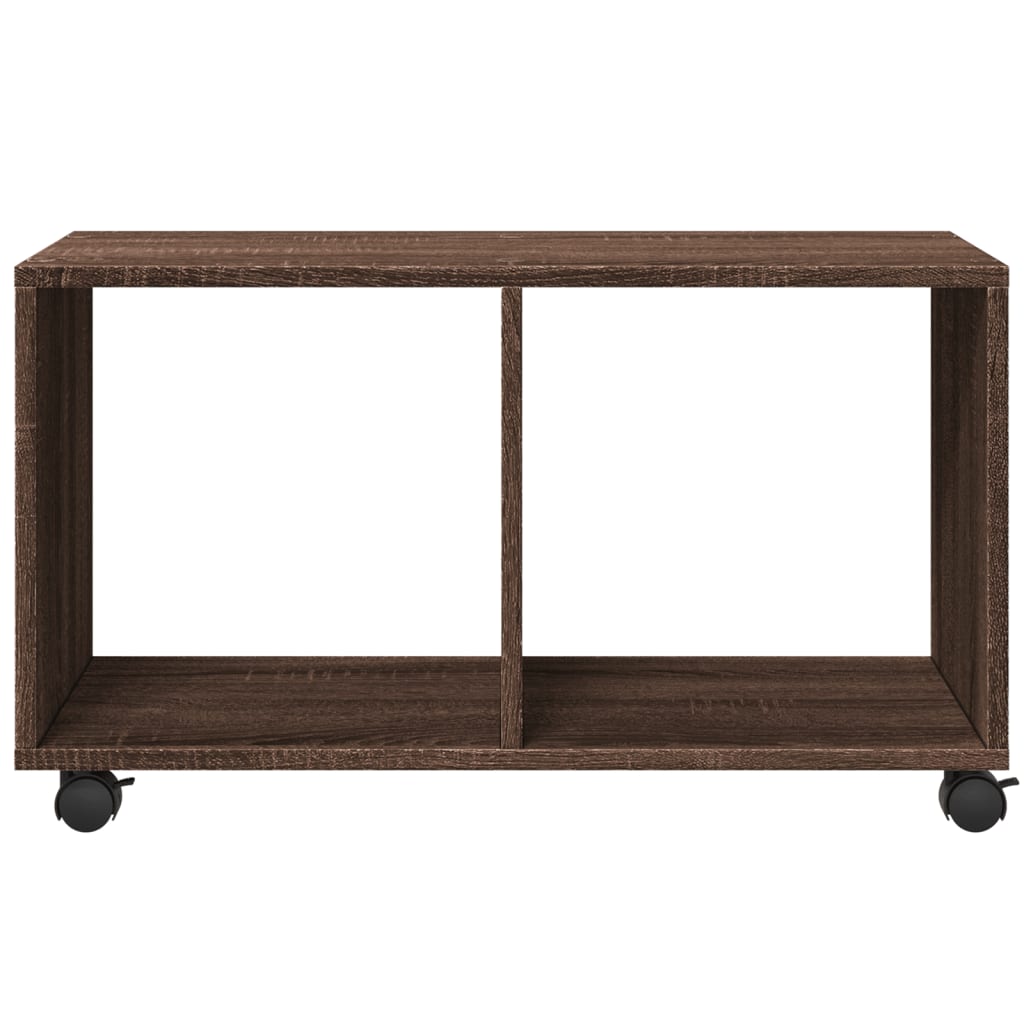 barna tölgy színű szerelt fa görgős szekrény 72 x 33 x 42,5 cm