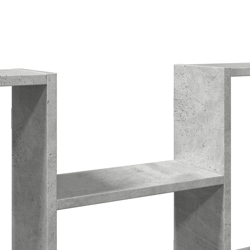 betonszürke szerelt fa fali polc 99 x 15 x 60 cm