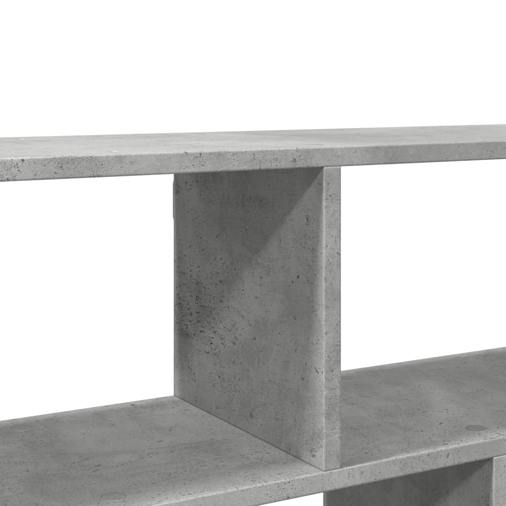 betonszürke szerelt fa fali polc 100 x 25 x 50 cm
