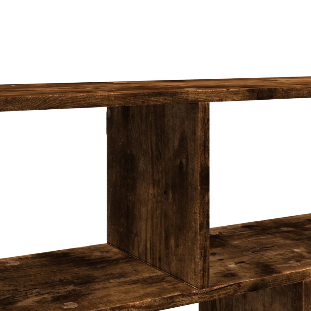 füstös tölgy színű szerelt fa fali polc 100 x 25 x 50 cm