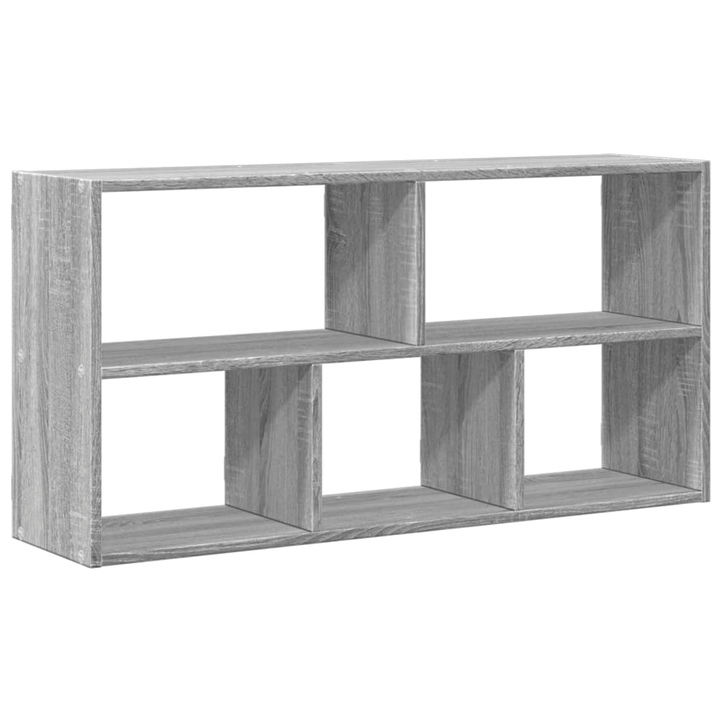 szürke sonoma színű szerelt fa fali polc 100 x 25 x 50 cm