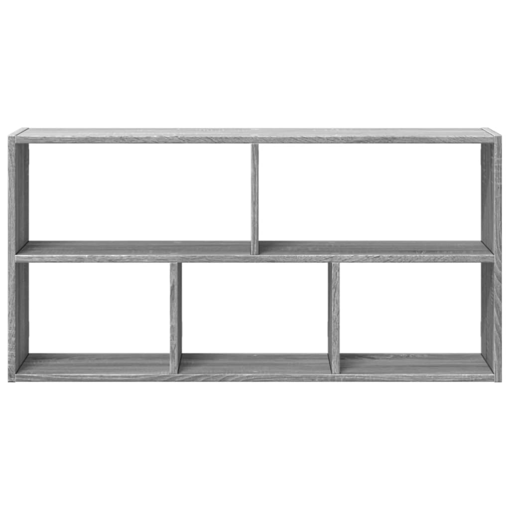 szürke sonoma színű szerelt fa fali polc 100 x 25 x 50 cm