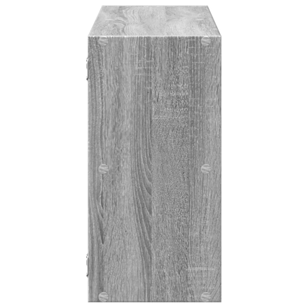 szürke sonoma színű szerelt fa fali polc 100 x 25 x 50 cm
