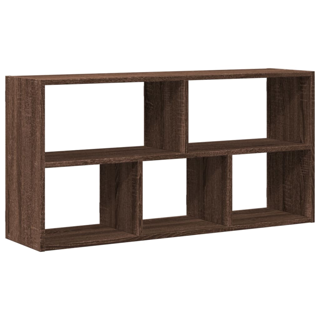 barna tölgy színű szerelt fa fali polc 100 x 25 x 50 cm