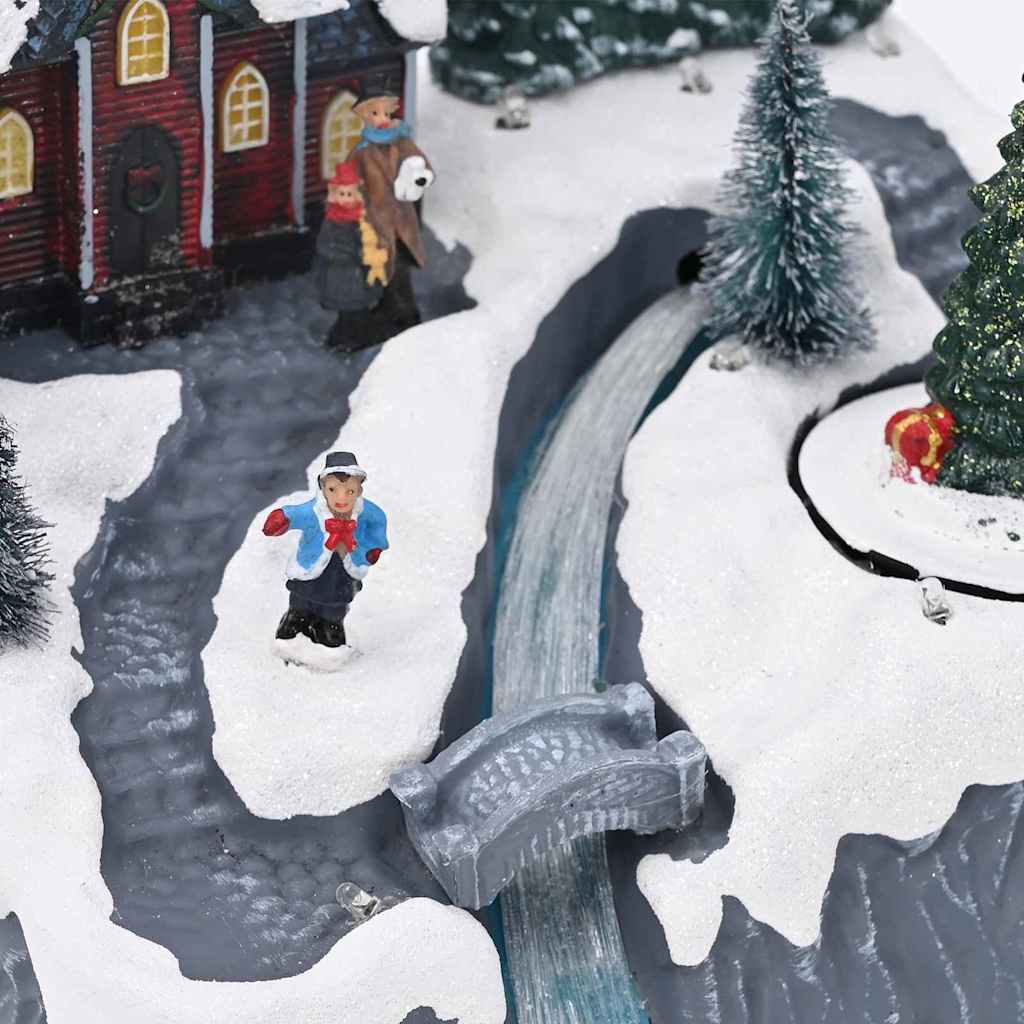 Karácsonyi Falu Dísz Sokszínű 20.5 x 17 x 21 cm Műanyag