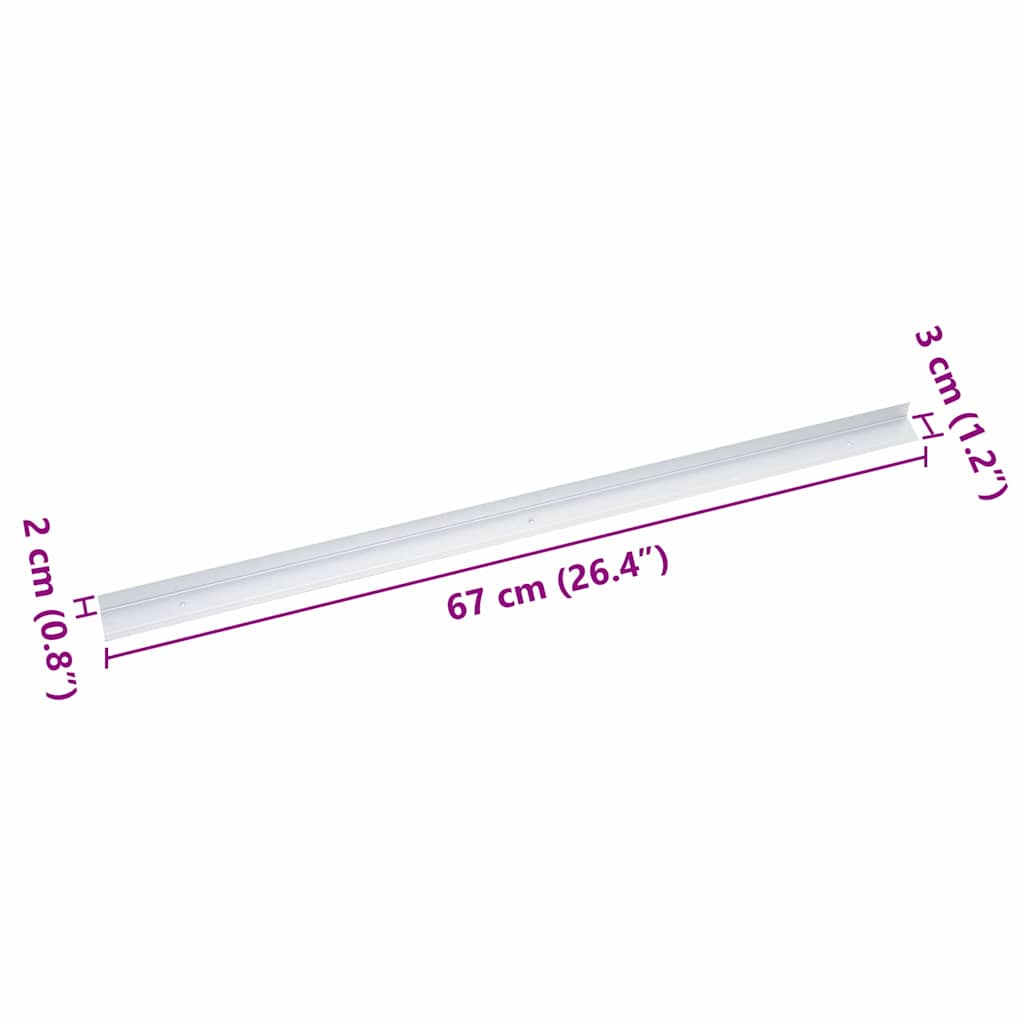 Lépcsőélvédők 30 pcs Ezüst 67 cm Alumínium