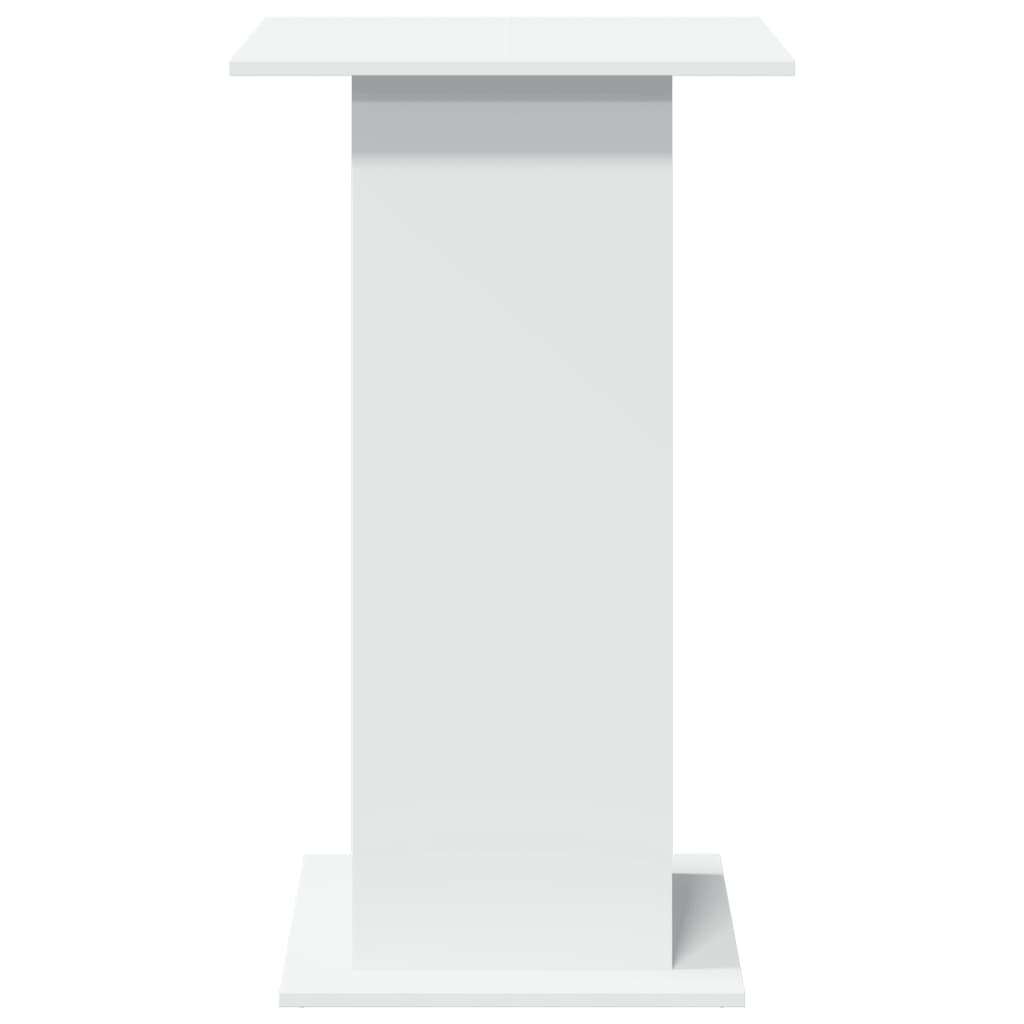 fehér szerelt fa bárasztal tárolóval 60 x 60 x 102 cm