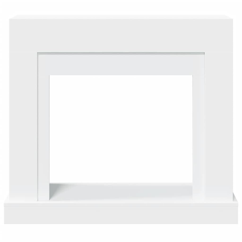 fehér szerelt fa kandallóburkolat 100 x 30 x 87,5 cm