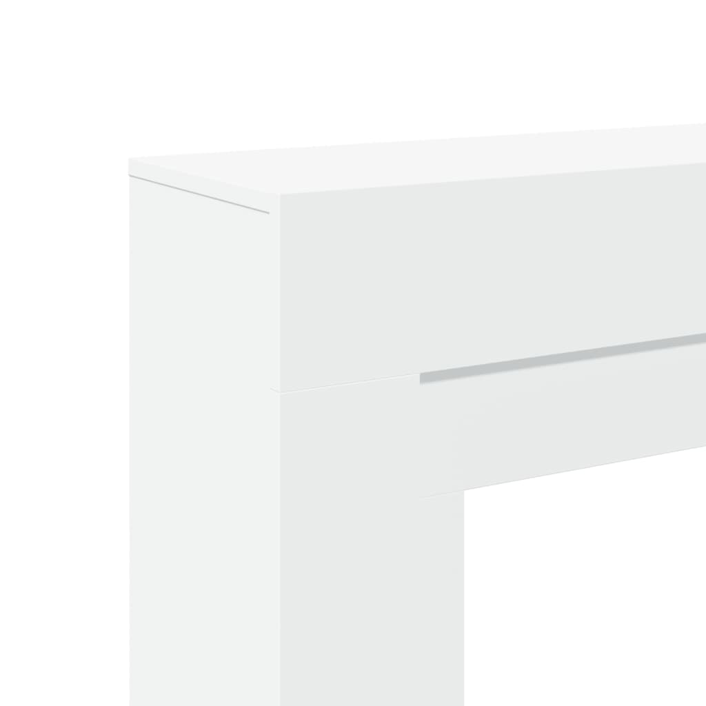 fehér szerelt fa kandallóburkolat 100 x 30 x 87,5 cm