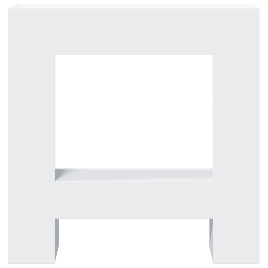 fehér szerelt fa kandallóburkolat 81 x 18 x 82 cm