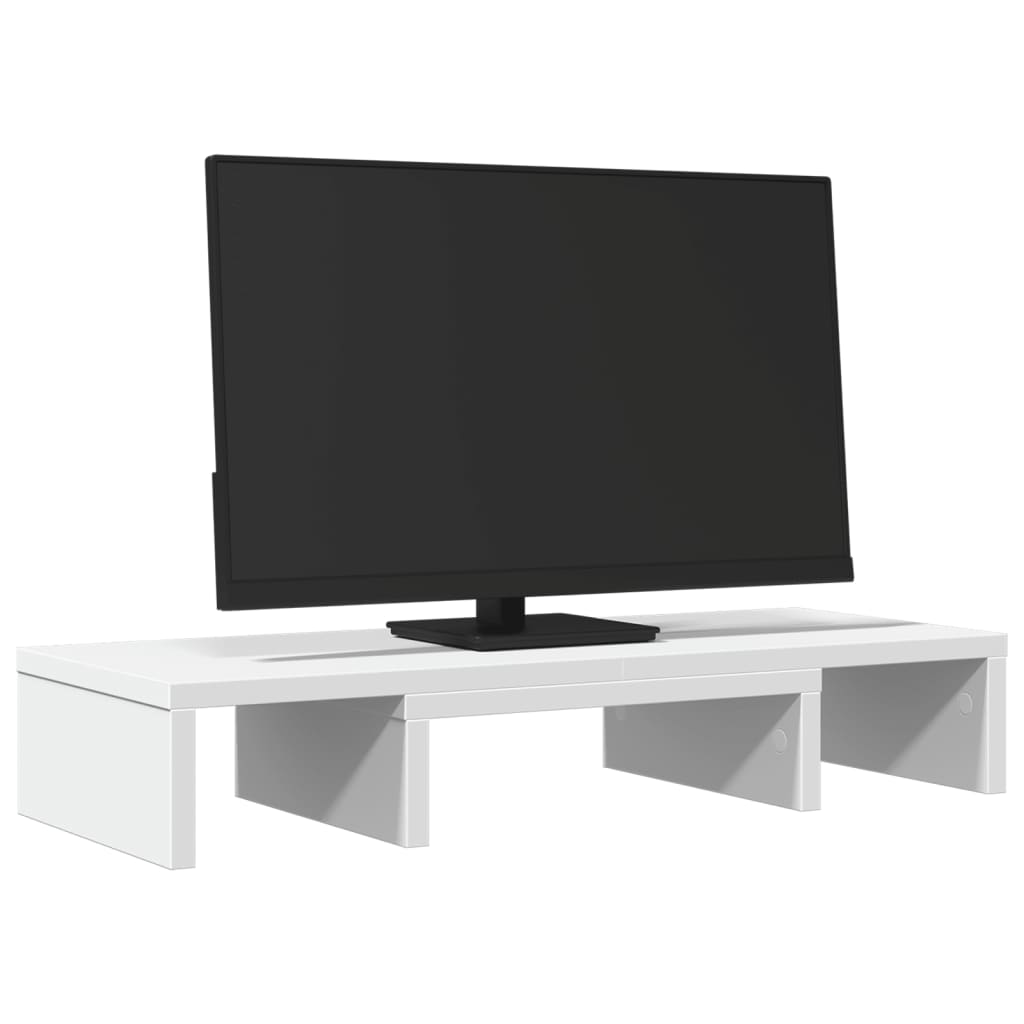 fehér szerelt fa állítható monitorállvány 60 x 24 x 10,5 cm
