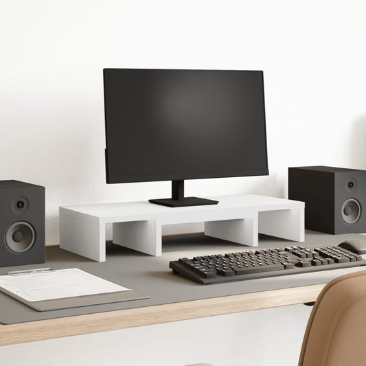 fehér szerelt fa állítható monitorállvány 60 x 24 x 10,5 cm