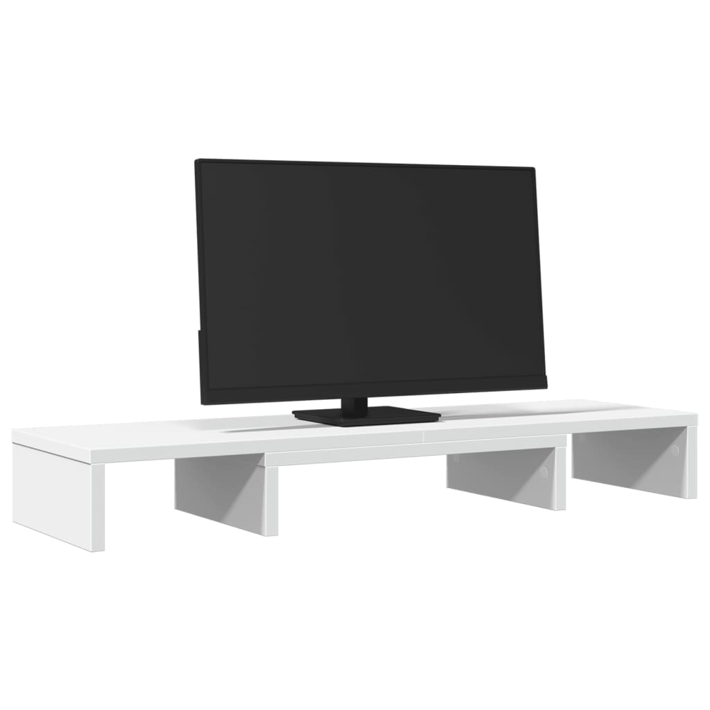 fehér szerelt fa állítható monitorállvány 80 x 24 x 10,5 cm
