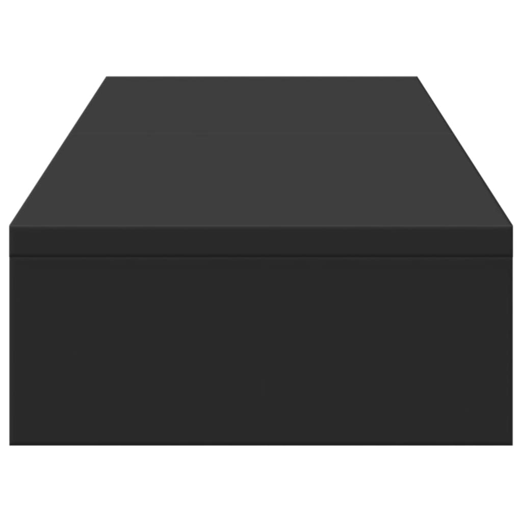 fekete szerelt fa állítható monitorállvány 80 x 24 x 10,5 cm