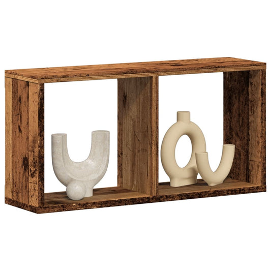 antik fa színű szerelt fa faliszekrény 60 x 16 x 30 cm