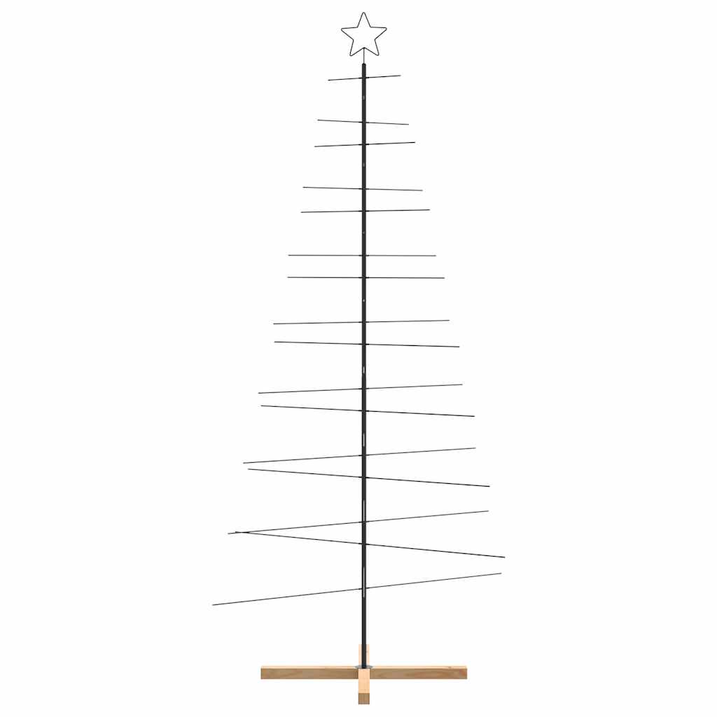 fekete fém karácsonyfa alap dekorációhoz 210 cm