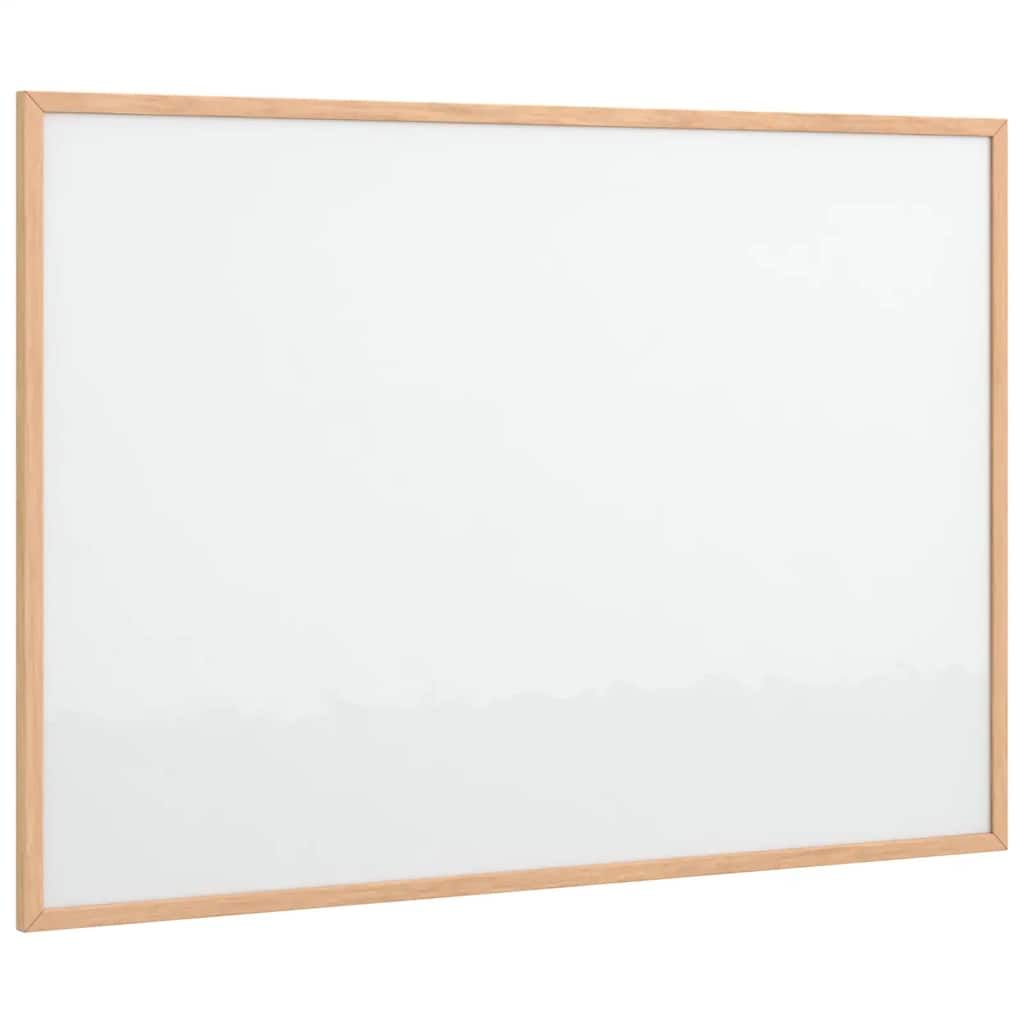mágneses fehértábla tömör fenyőfa kerettel 80x55 cm