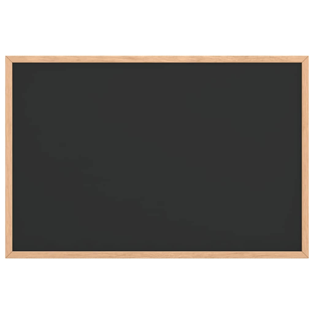 fekete krétatábla tömör fenyőfa kerettel 60 x 40 cm