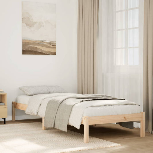tömör fenyőfa extra hosszú ágykeret matrac nélkül 90 x 220 cm