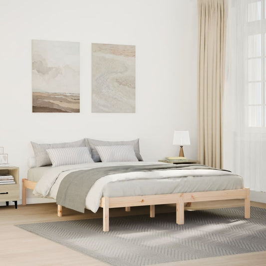 tömör fenyőfa extra hosszú ágykeret matrac nélkül 160 x 220 cm