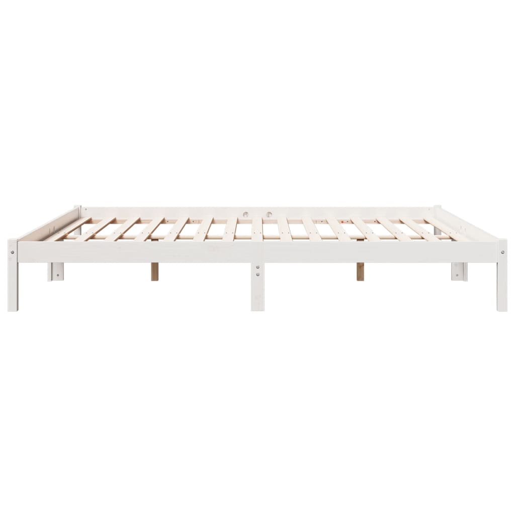 fehér tömör fenyő extra hosszú ágykeret matrac nélkül 180x220cm