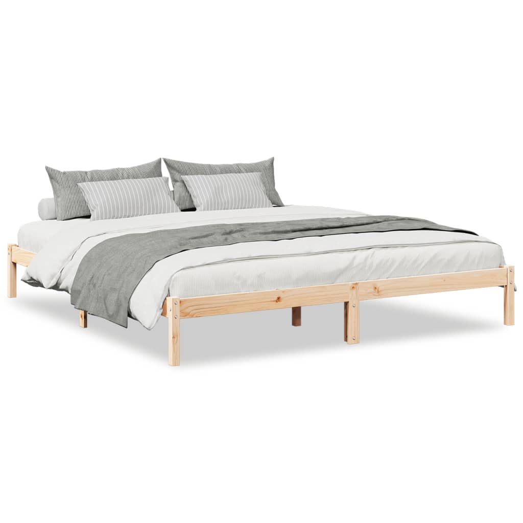 tömör fenyőfa extra hosszú ágykeret matrac nélkül 200 x 220 cm