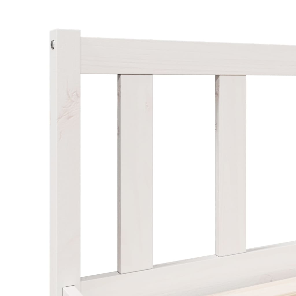 fehér tömör fenyő extra hosszú ágykeret matrac nélkül 80x210 cm