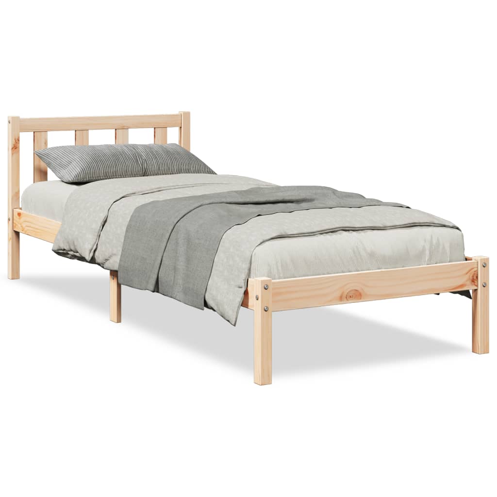 tömör fenyőfa extra hosszú ágykeret matrac nélkül 90 x 210 cm