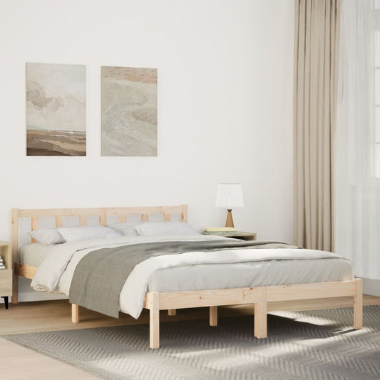 tömör fenyőfa extra hosszú ágykeret matrac nélkül 160 x 210 cm