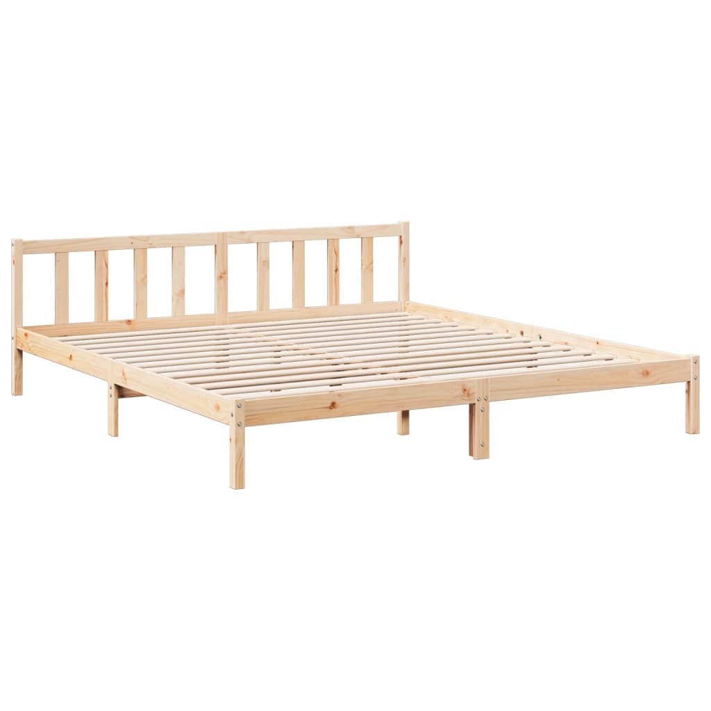tömör fenyőfa extra hosszú ágykeret matrac nélkül 180 x 210 cm