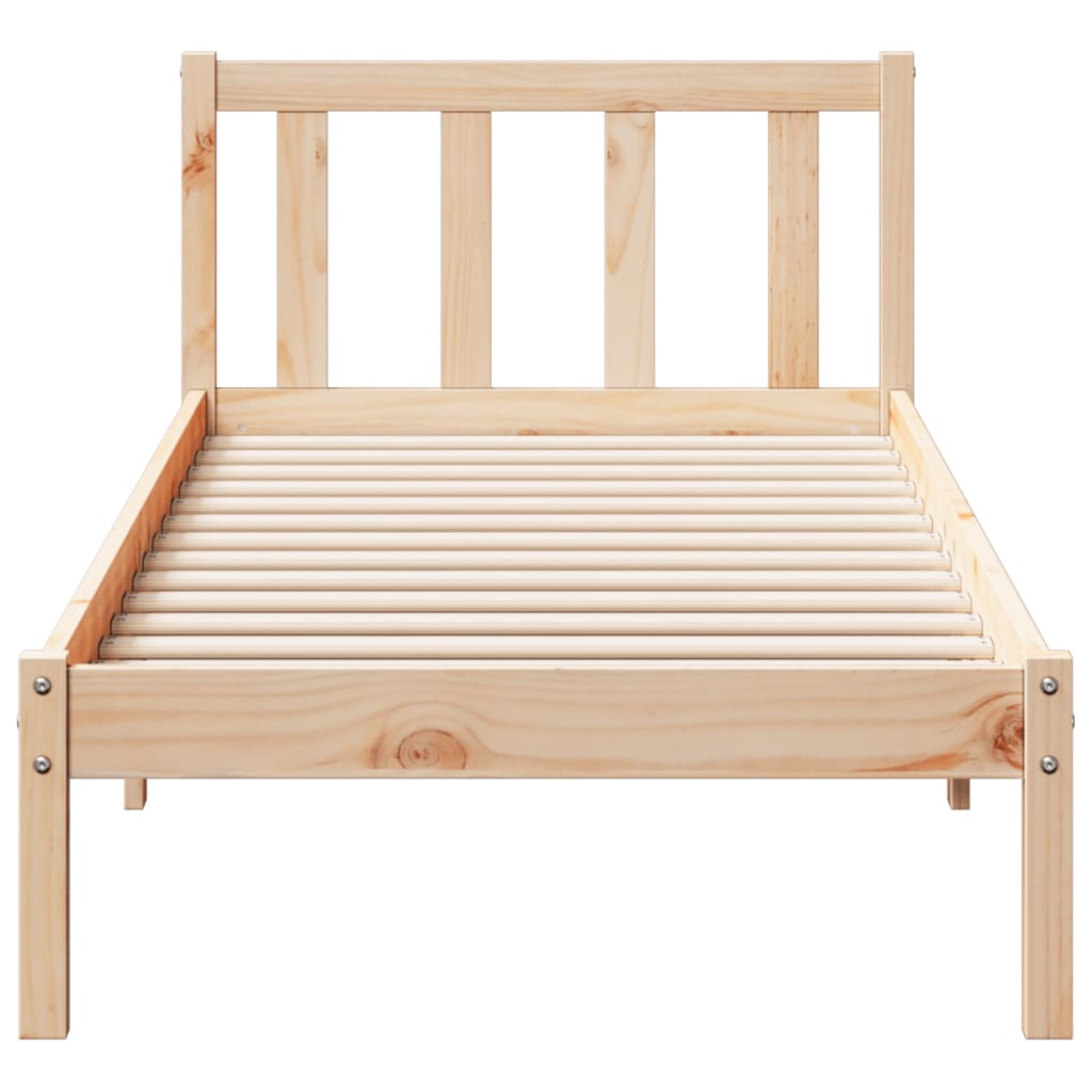 tömör fenyőfa extra hosszú ágykeret matrac nélkül 90 x 220 cm