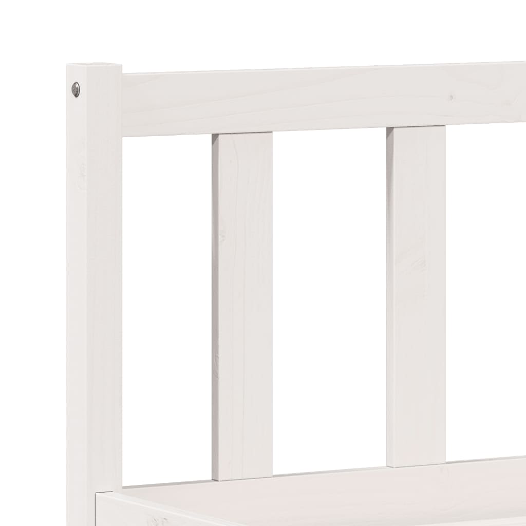 fehér tömör fenyő extra hosszú ágykeret matrac nélkül 200x220cm